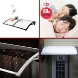 DS BS Door Awning Canopy 100x200cm – Outdoor Front Door Window Rain Shelter