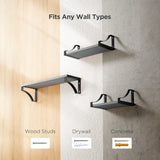 DS BS Floating Shelves Wall Mounted Set of 3-Grey