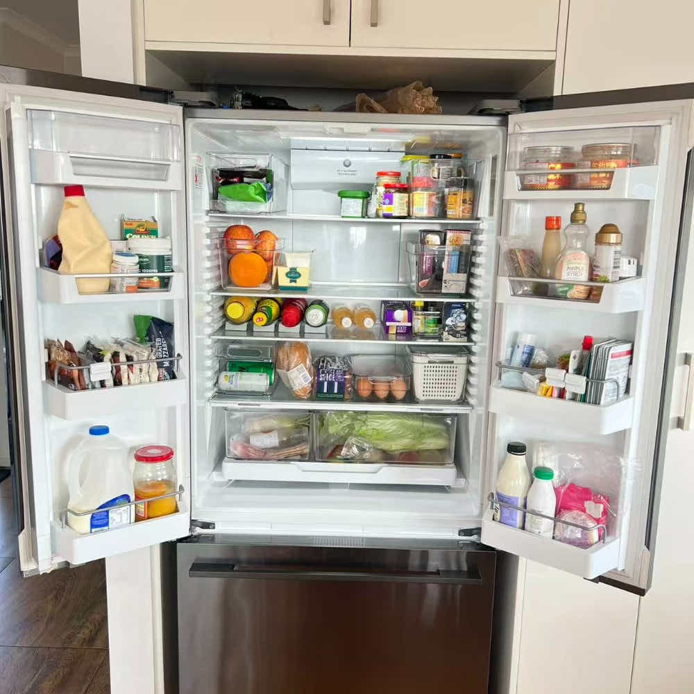 DS BS 4-Pack Refrigerator Organizer Bins with Lids