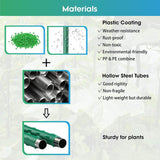 DS BS 10pcs 16mm×1.45m Plastic Coated Metal Garden Stakes