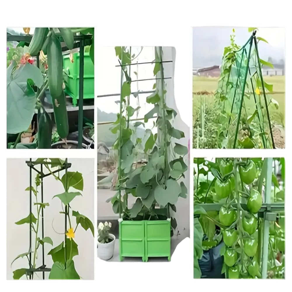 DS BS 10pcs 16mm×1.45m Plastic Coated Metal Garden Stakes