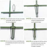 DS BS 50pcs 16mm Steel Wire Garden Stakes Plant Support Clips