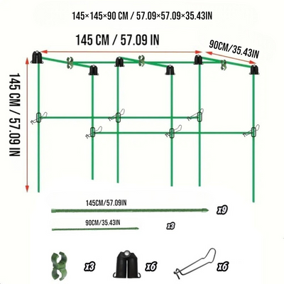 DS BS Garden Plant Climbing Trellis Support Frame - 90CM
