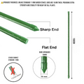 DS BS 10pcs 16mm×150CM Plastic Coated Metal Garden Stakes