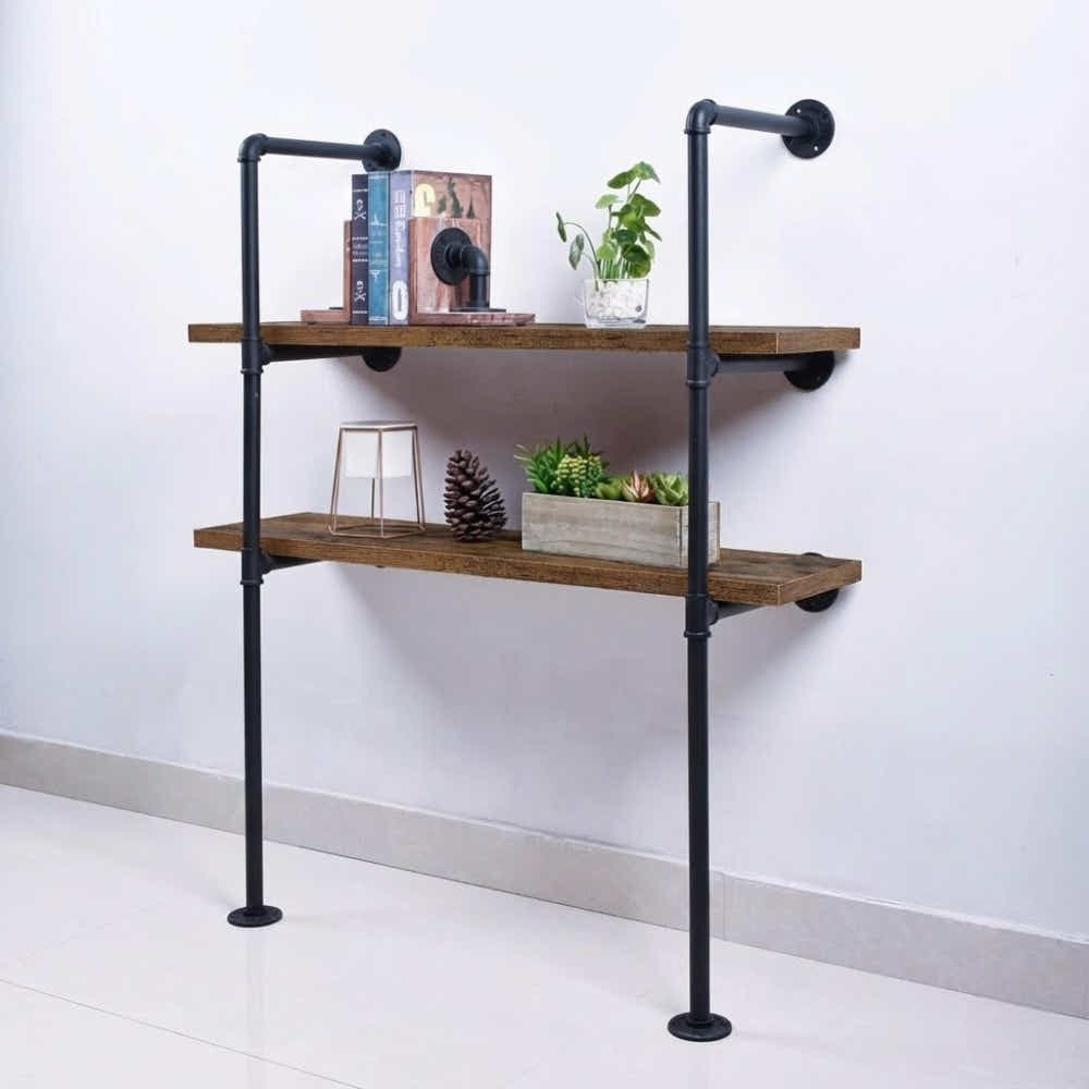 DS BS 3 Tier DIY Industrial Pipe Shelf 100CM