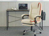 Koa Desk With Storage Bag & Siena Executive Office Chair PU Beige