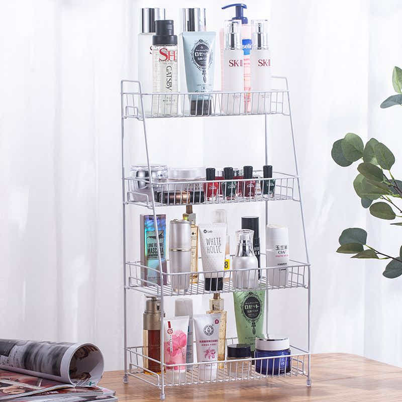DS BS 4 Tier Desktop Cosmetic Storage Rack-White
