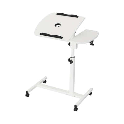 DS NA Artiss Laptop Desk Table Fan Cooling White 60CM