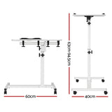 DS NA Artiss Laptop Desk Table Fan Cooling White 60CM
