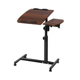 DS NA Artiss Laptop Desk Table Fan Cooling Walnut 60CM