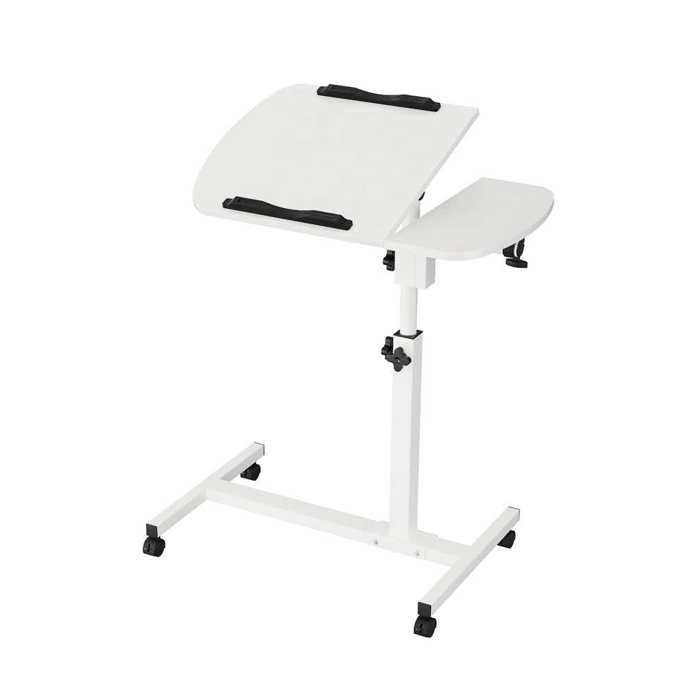 DS NA Artiss Laptop Desk Table Fan Cooling White 60CM 360 rotating