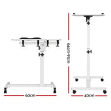 DS NA Artiss Laptop Desk Table Fan Cooling White 60CM 360 rotating