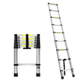 Giantz 2.6M Telescopic Ladder Aluminium Extension Extendable Steps