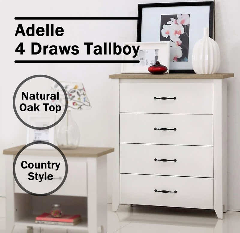 Adelle 4-Drawer Tallboy