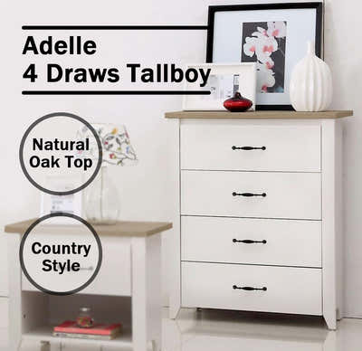 Adelle 4-Drawer Tallboy