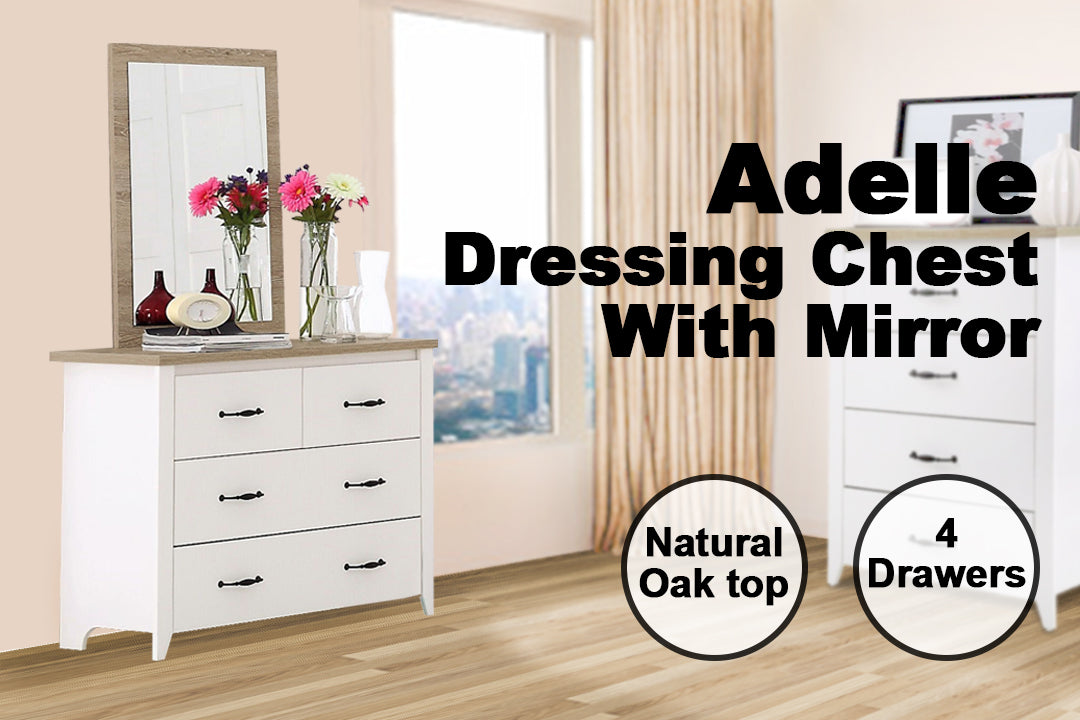 Adelle 6-Drawer Chest with Mirror