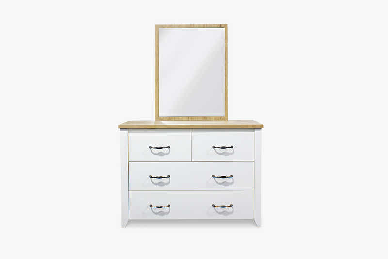 Adelle 4-Drawer Chest with Mirror