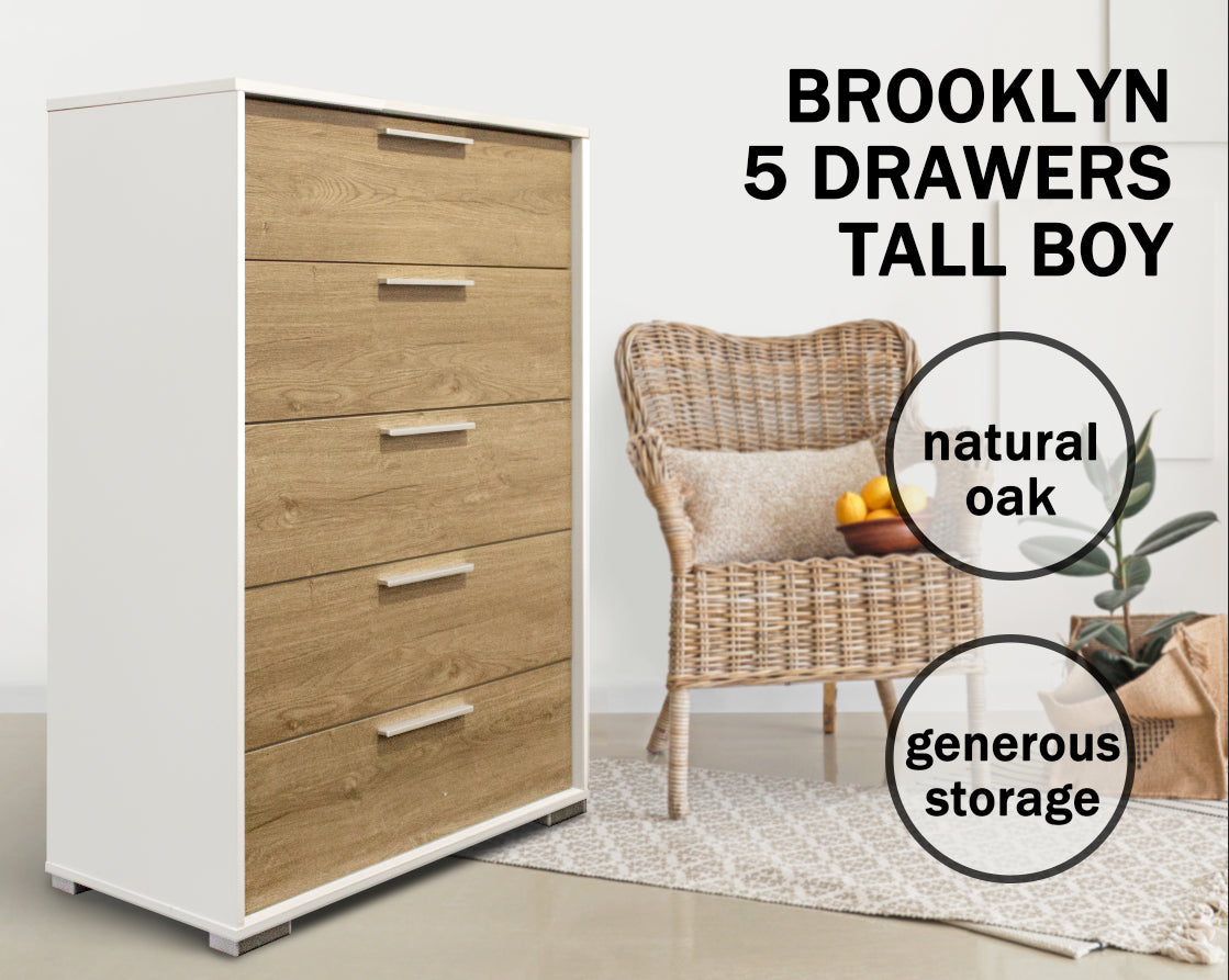 Brooklyn Tallboy Dresser 80 cm