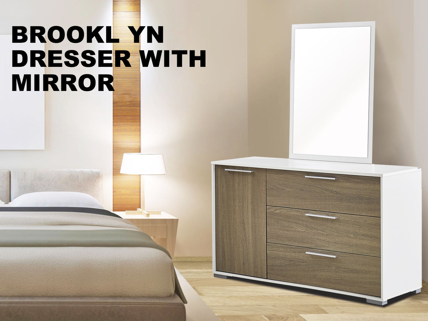 Brooklyn Dresser With Brooklyn Mirror 1.2m
