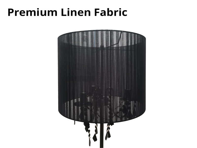 DS Svart Crystal Floor Lamp