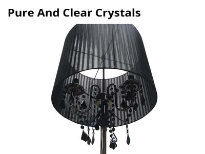 DS Svart Crystal Floor Lamp