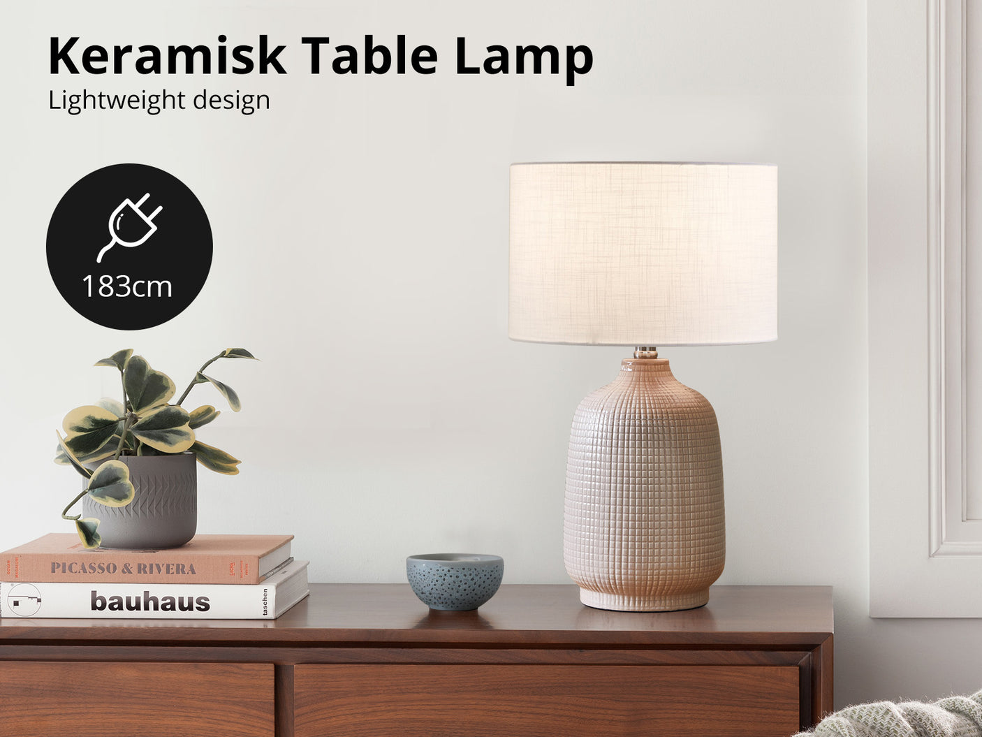 Keramisk Table Lamp Beige