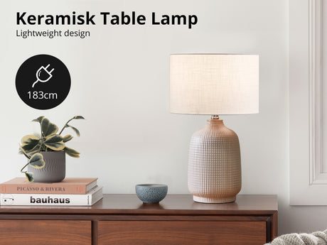 Keramisk Table Lamp Beige