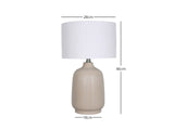 Keramisk Table Lamp Beige
