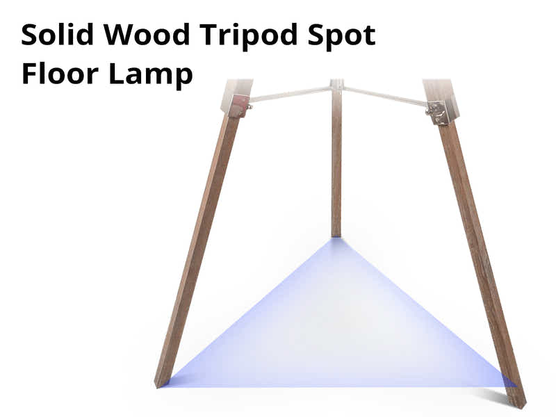 Flack Tripod Floor Lamp - Antique Ash