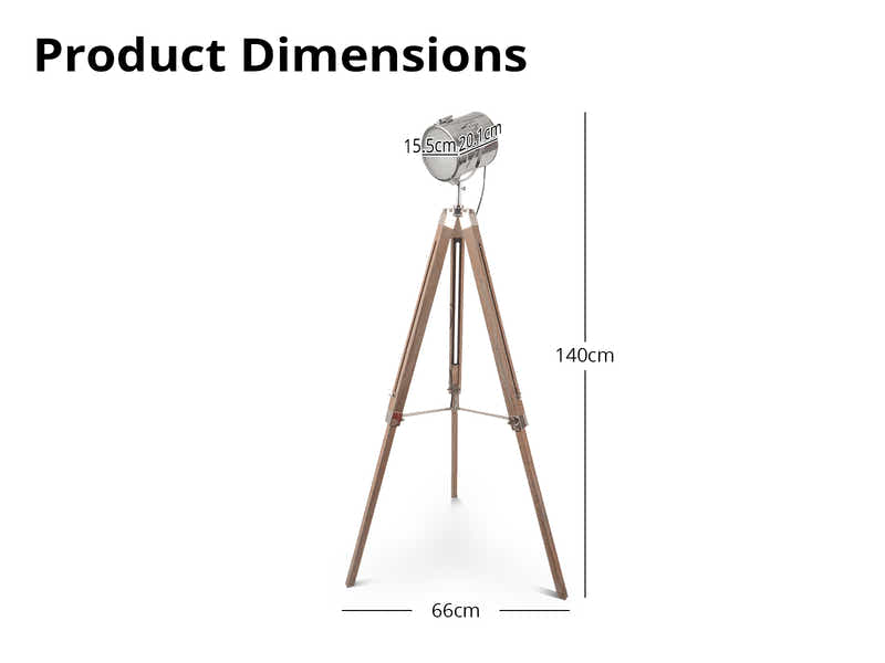 Flack Tripod Floor Lamp - Antique Ash