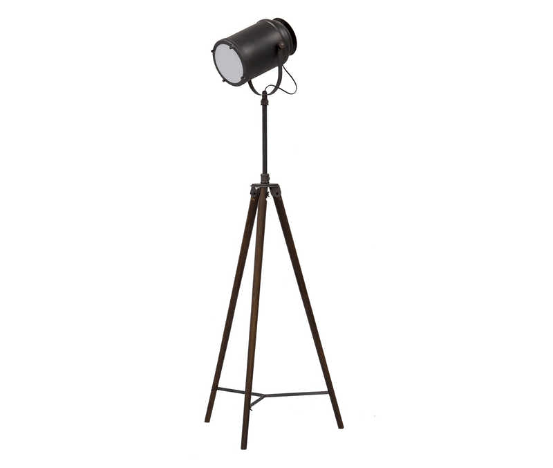 Flack Tripod Floor Lamp - Dark Walnut