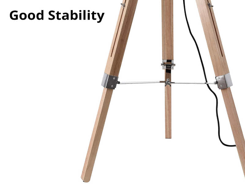 Skugga Tripod Floor Lamp with Cream Shade