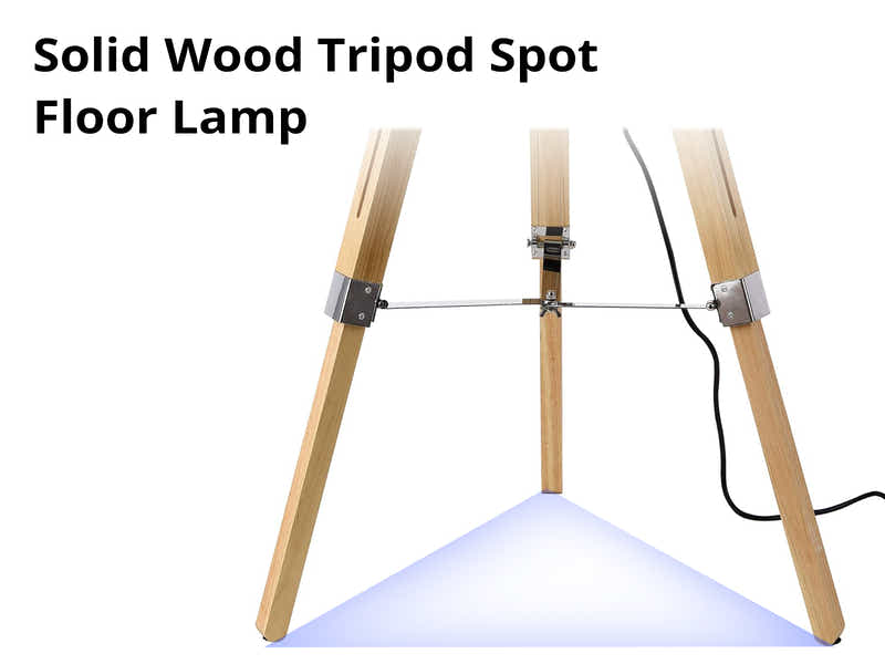 Skugga Tripod Floor Lamp with Cream Shade