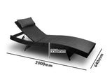 Outdoor Sun Lounger Aluminium frame