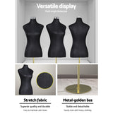 Female Mannequin Dummy Model Dressmaker Clothes Display Torso Tailor Black
