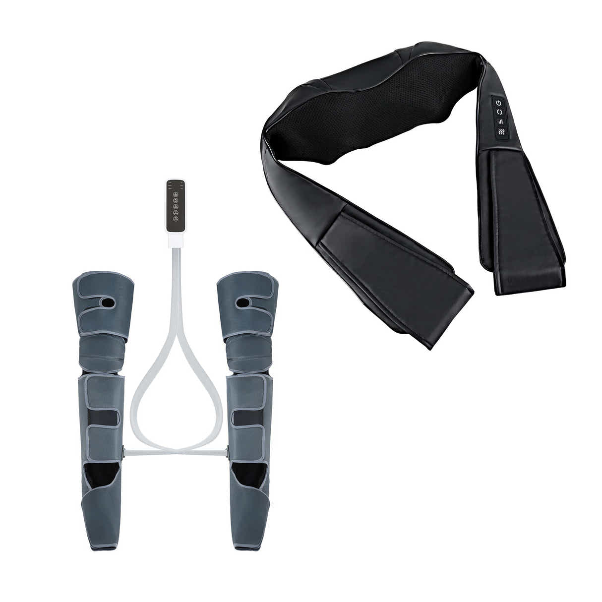 DS NA Livemor Electric Leg Foot Massager Air Wrap With Shiatsu Neck Massage Heat