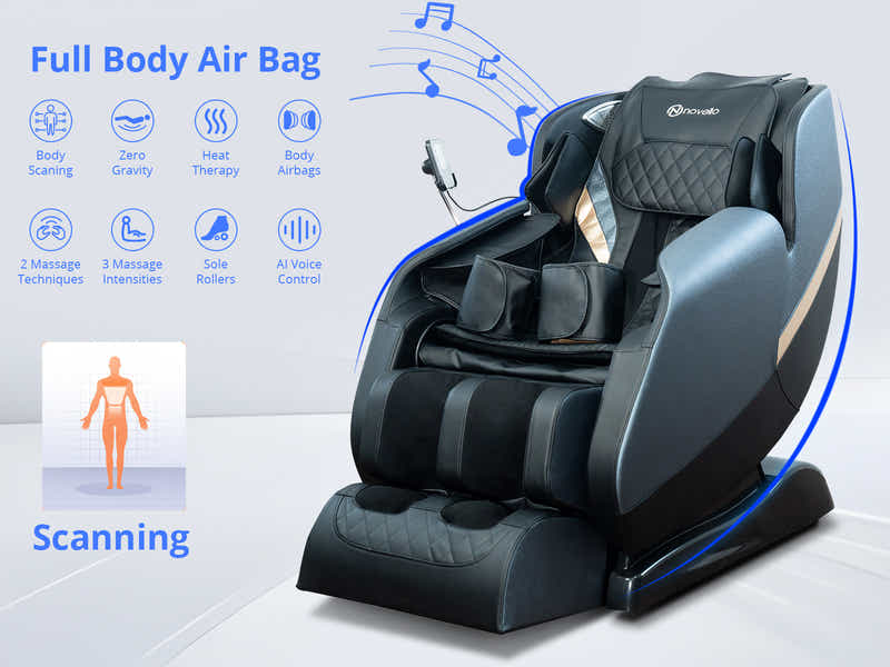 Massage Chair with Touch Screen JBSL1 - Blue