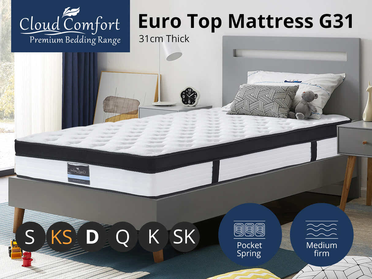 Euro Top Mattress G31 - King Single