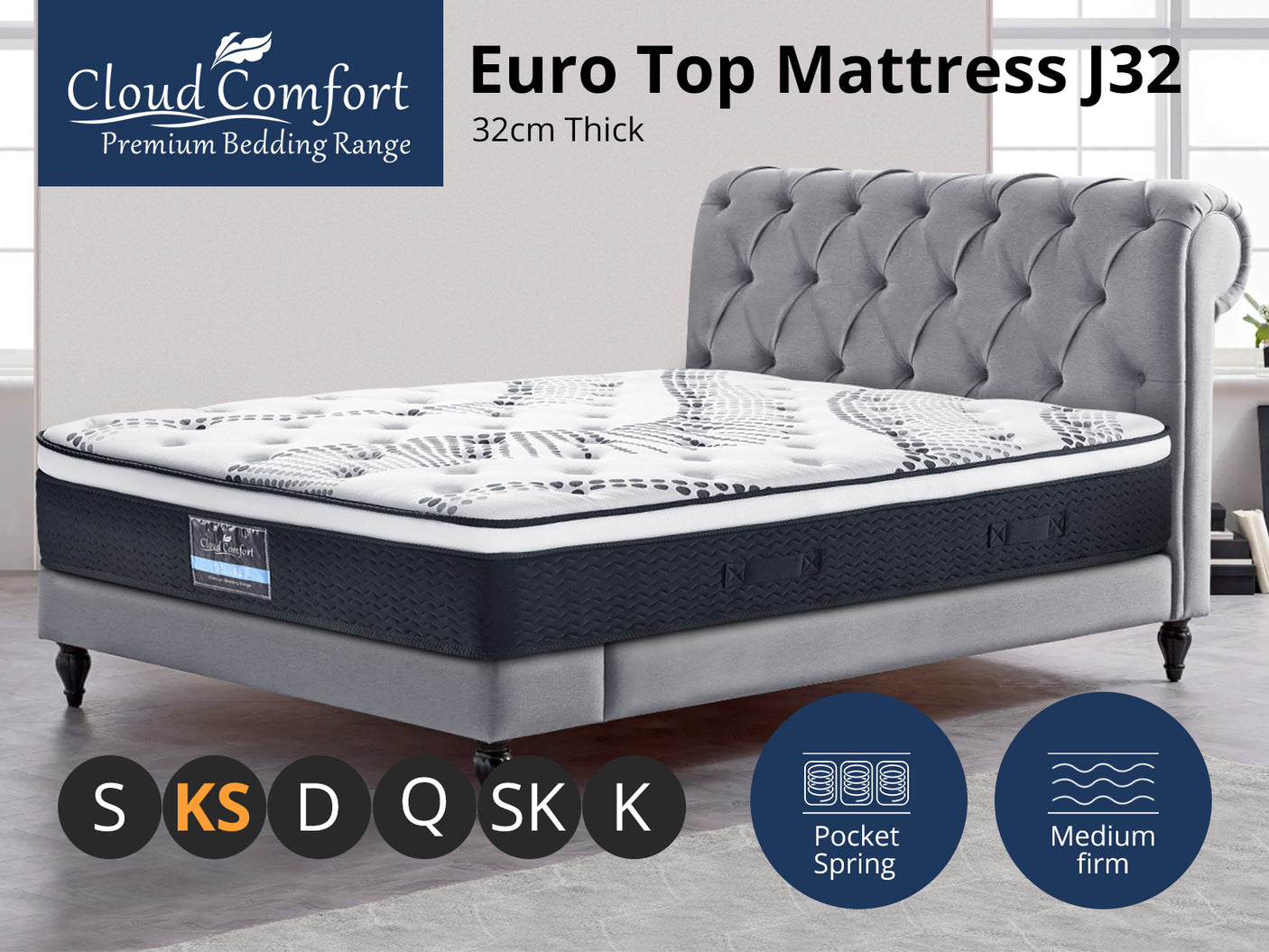 King Single Top Euro Mattress