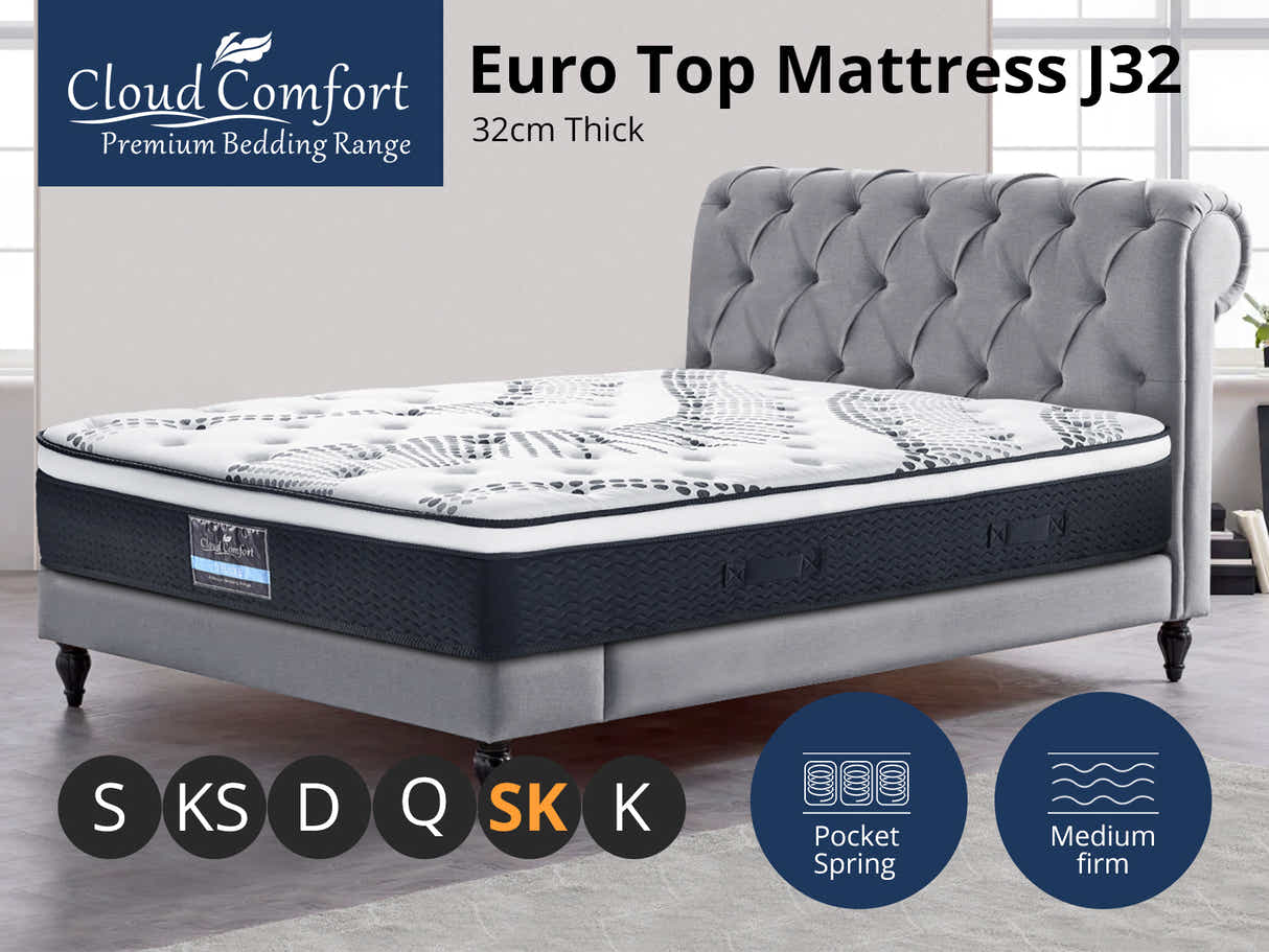Euro Top Mattress J32 - Super King