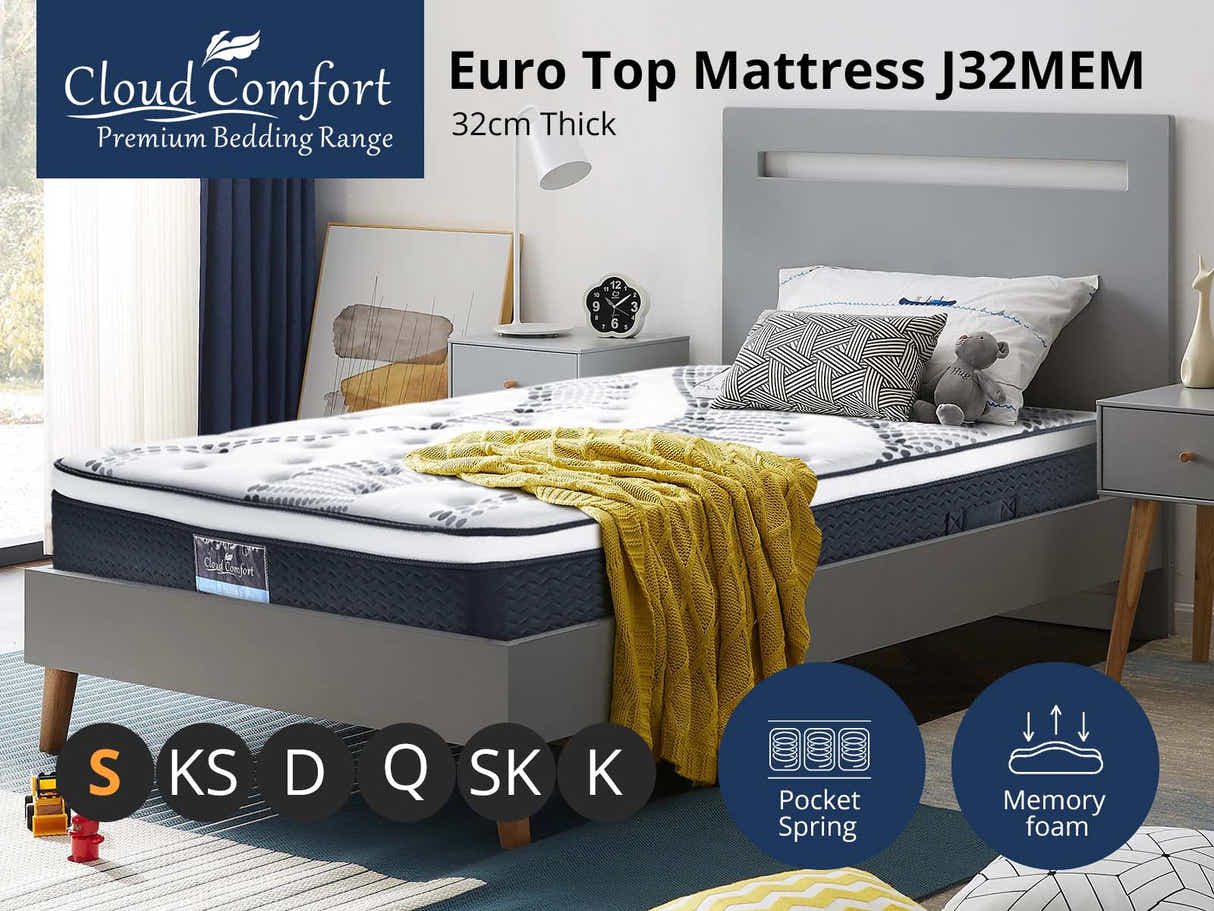DS Euro Top Mattress J32MEM Single