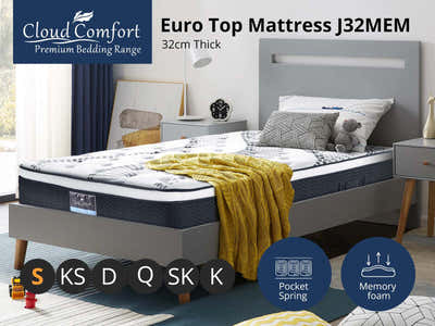 DS Euro Top Mattress MEMJ32 - Single