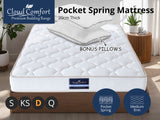 DS Euro Top Mattress PIL20 with Pillows - Double