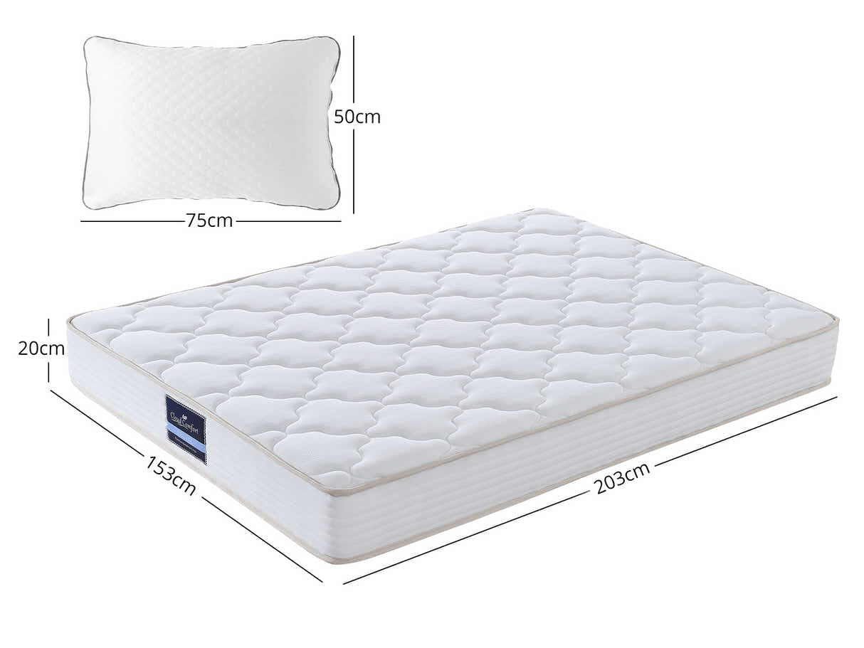 Euro Top Mattress PIL20 with Pillows - Queen