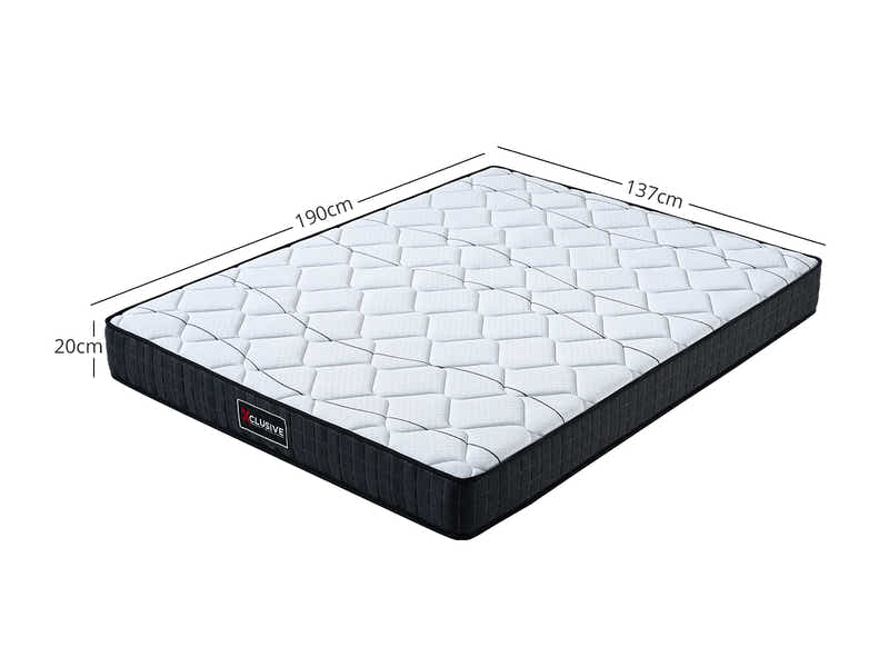 Keetsa Velvet Bed Frame Dark Grey & Xclusive Pocket Spring Mattress X20 Queen (Combo)