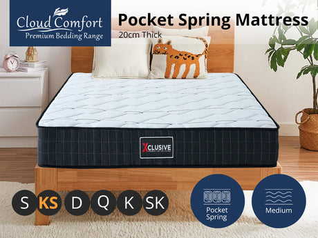 Xclusive Pocket Spring Mattress X20 King Single