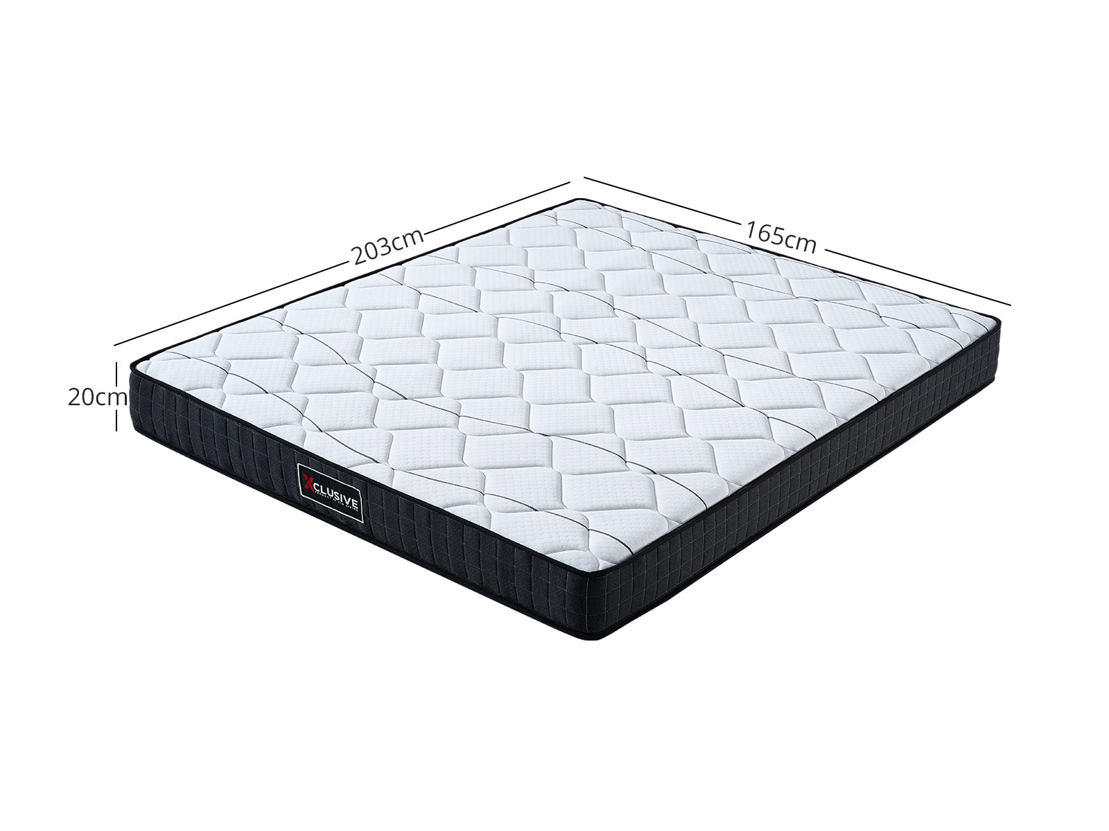 Sovo Bed Frame Oak & Xclusive X20 Mattress - King