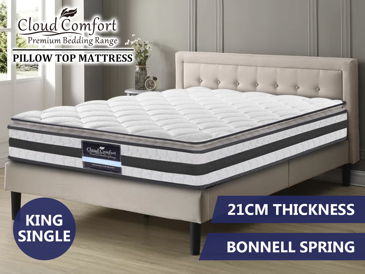Bonnell Mattress King Single 21Cm