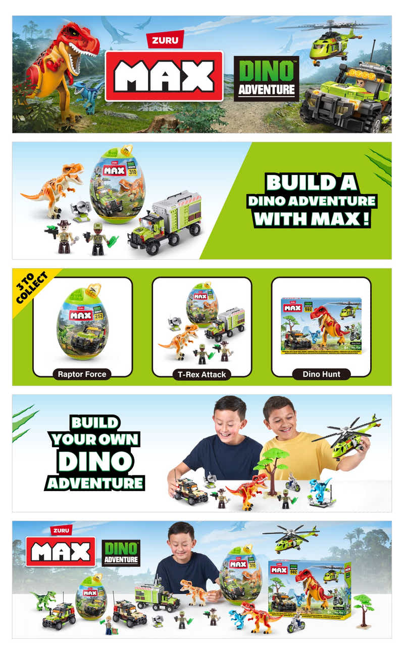 ZURU Dino Adventure S1 Egg Capsule 310-Brick