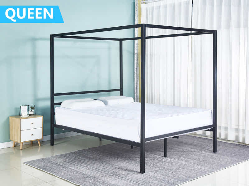 Canopy Bed Frame Black - Queen